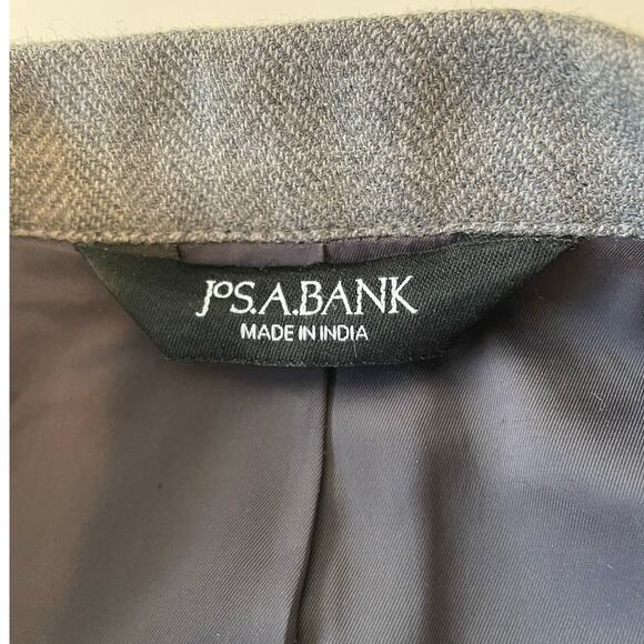 Jos. A. Bank 100% Wool Blazer Sport Coat Traveler Tailored Fit Gray Sz 46R - Picture 2 of 13